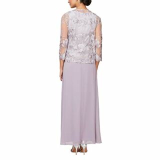 Alex Evenings Teelanges Kleid mit Spitze, Pink