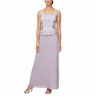 Alex Evenings Teelanges Kleid mit Spitze, Pink