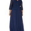 Alex Evenings Teelanges Spitzenkleid, Blau