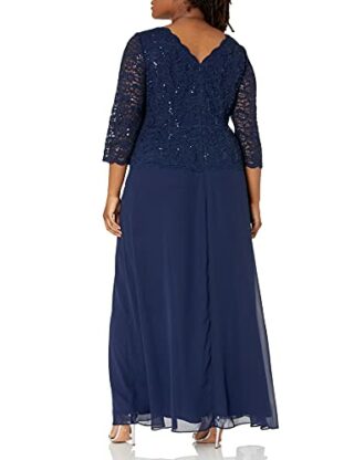 Alex Evenings Teelanges Spitzenkleid, Blau