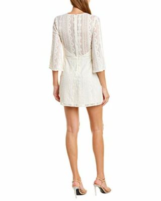 Ali & Jay Lulu Mini-Länge Spitzenkleid mit 3/4-Ärmel, Weiß