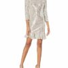 Ali & Jay Sparkle and Shine Mini Kleid, Pailletten, Silber