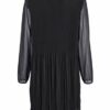 Amy Vermont Ausgestelltes Mini Kleid, Langarm, Schwarz