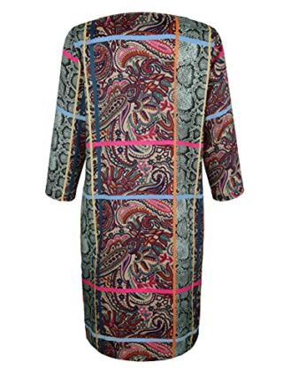Amy Vermont Mini Kleid mit 3/4-Ärmel, Bunt