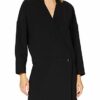 Armani Exchange Partykleid mit V-Ausschnitt, Schwarz