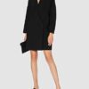 Armani Exchange Partykleid mit V-Ausschnitt, Schwarz