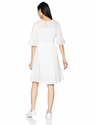 BOSS Abroidita Strickkleid, Weiß