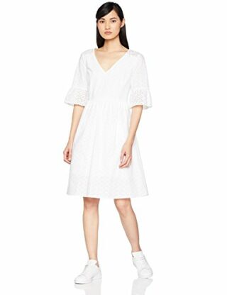BOSS Abroidita Strickkleid, Weiß