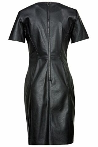 BOSS Aledy 10199520 01 Kunstleder Kleid, Schwarz