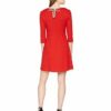 BOSS Aloky Midi Abendkleid, Rot