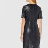 BOSS Arieke Kunstleder Kleid, Blau