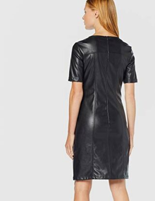 BOSS Arieke Kunstleder Kleid, Blau