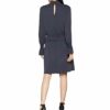 BOSS Arosy Midi Abendkleid, Blau