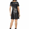 BOSS Asmock Kunstleder Kleid, Schwarz