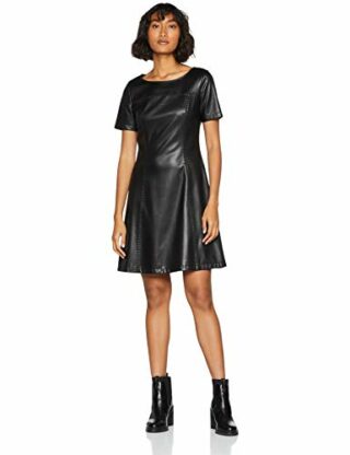 BOSS Asmock Kunstleder Kleid, Schwarz