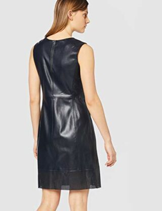 BOSS Aswedy Kunstleder Kleid, Blau