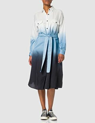 BOSS C Daliti Dip-Dye-Hemdblusenkleid, Blau