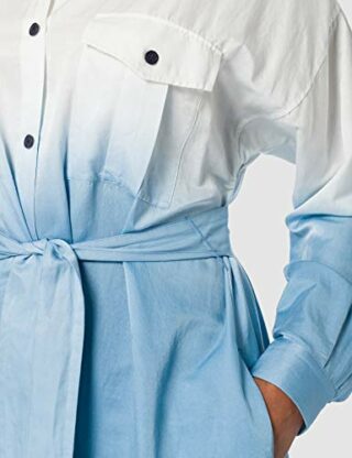 BOSS C Daliti Dip-Dye-Hemdblusenkleid, Blau