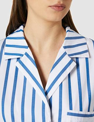 BOSS C Disso Gestreiftes Hemdblusenkleid, Blau