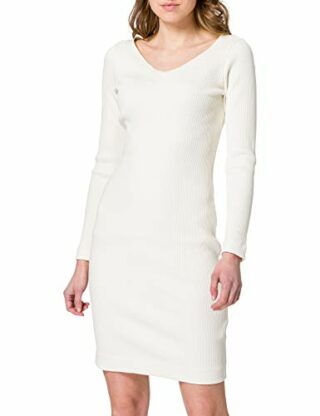 BOSS C_Erry 10234411 01 Strickkleid, Weiß