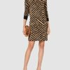 BOSS C_Fadrella Strickkleid gestreift, Braun