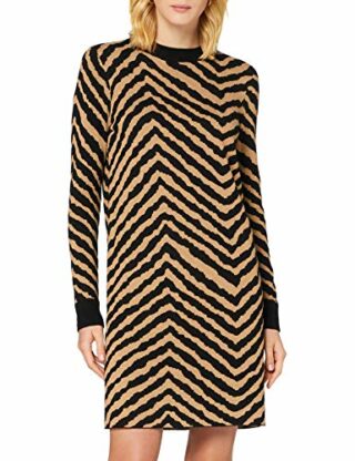 BOSS C_Fadrella Strickkleid gestreift, Braun