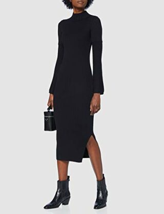 BOSS C_Fiannal 10232430 01 Strickkleid Midi, Schwarz