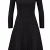 BOSS C_famme Abendkleid gepunktet, Schwarz