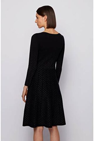 BOSS C_famme Abendkleid gepunktet, Schwarz