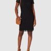 BOSS Casual Cocktailkleid, Schwarz