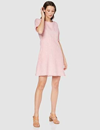 BOSS Casual Elinny Sommerkleid gestreift, Orange