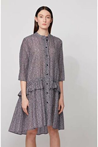 BOSS Cea_1 Blouse, Open Tunikakleid Midi, Grau