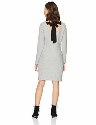 BOSS Dafemme Midi Kleid, Langarm, Silber