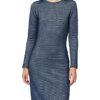 BOSS Damalin Abendkleid gestreift, Blau