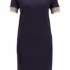 BOSS Dastriped Abendkleid Midi, Blau