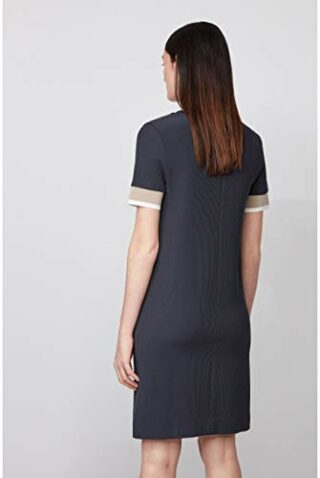 BOSS Dastriped Abendkleid Midi, Blau