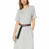BOSS Debelt Luftiges Sommerkleid mit Gürtel, Silber