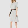 BOSS Debelt Luftiges Sommerkleid mit Gürtel, Silber