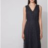 BOSS Demalda Abendkleid Maxi, Blau