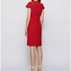 BOSS Dilira Etuikleid mit V-Ausschnitt, Rot