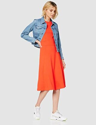 BOSS Dusca A-Linien-Kleid, Orange