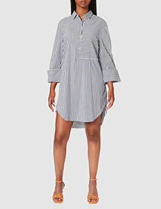 BOSS Etmo Hemdblusenkleid, Blau
