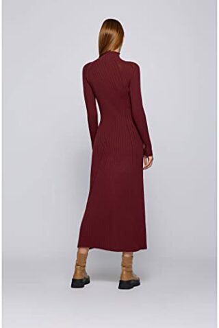 BOSS Ferne Langes Strickkleid, Rot