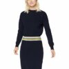 BOSS Iwearit Strickkleid, Langarm, Blau