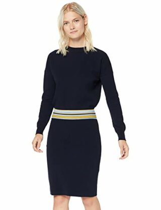 BOSS Iwearit Strickkleid, Langarm, Blau