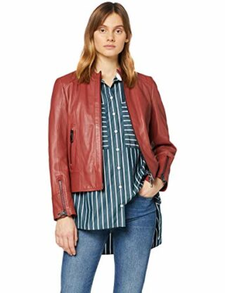 BOSS Jafable Lederjacke Damen, Braun