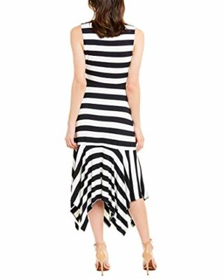 Bailey 44 Alexandria Gestreiftes Minikleid mit Bindegürtel, Blau
