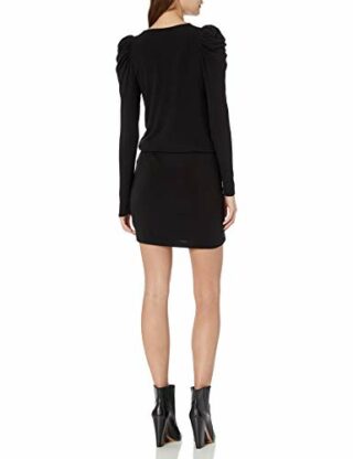 Bailey 44 Sophia Mini-Kleid mit Puffärmeln, Schwarz
