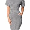 Belsira Retro Bleistiftkleid mit Hahnentrittmuster, Grau