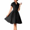 Belsira Retro Swing-Kleid 50151 Vintage, Schwarz